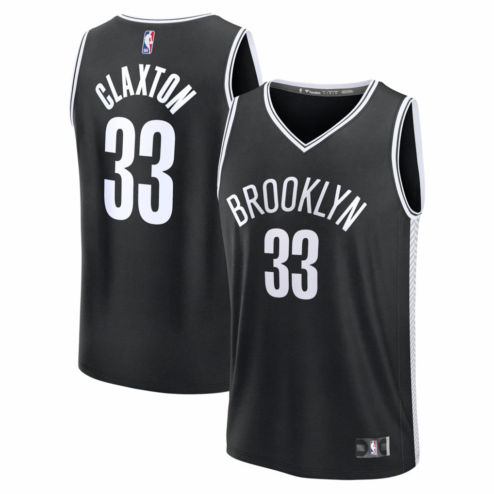Nic Claxton Brooklyn Nets Fast Break Replica Jersey Black Icon Edition