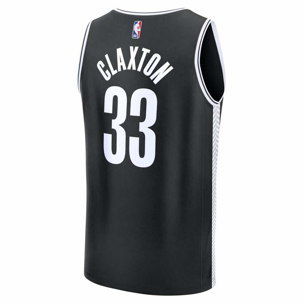 Nic Claxton Brooklyn Nets Fast Break Replica Jersey Black Icon Edition