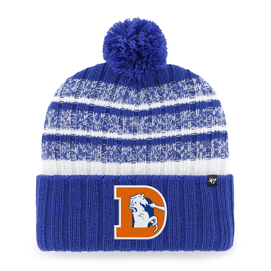 Denver Broncos '47 Tavern Cuffed Knit Hat with Pom Royal