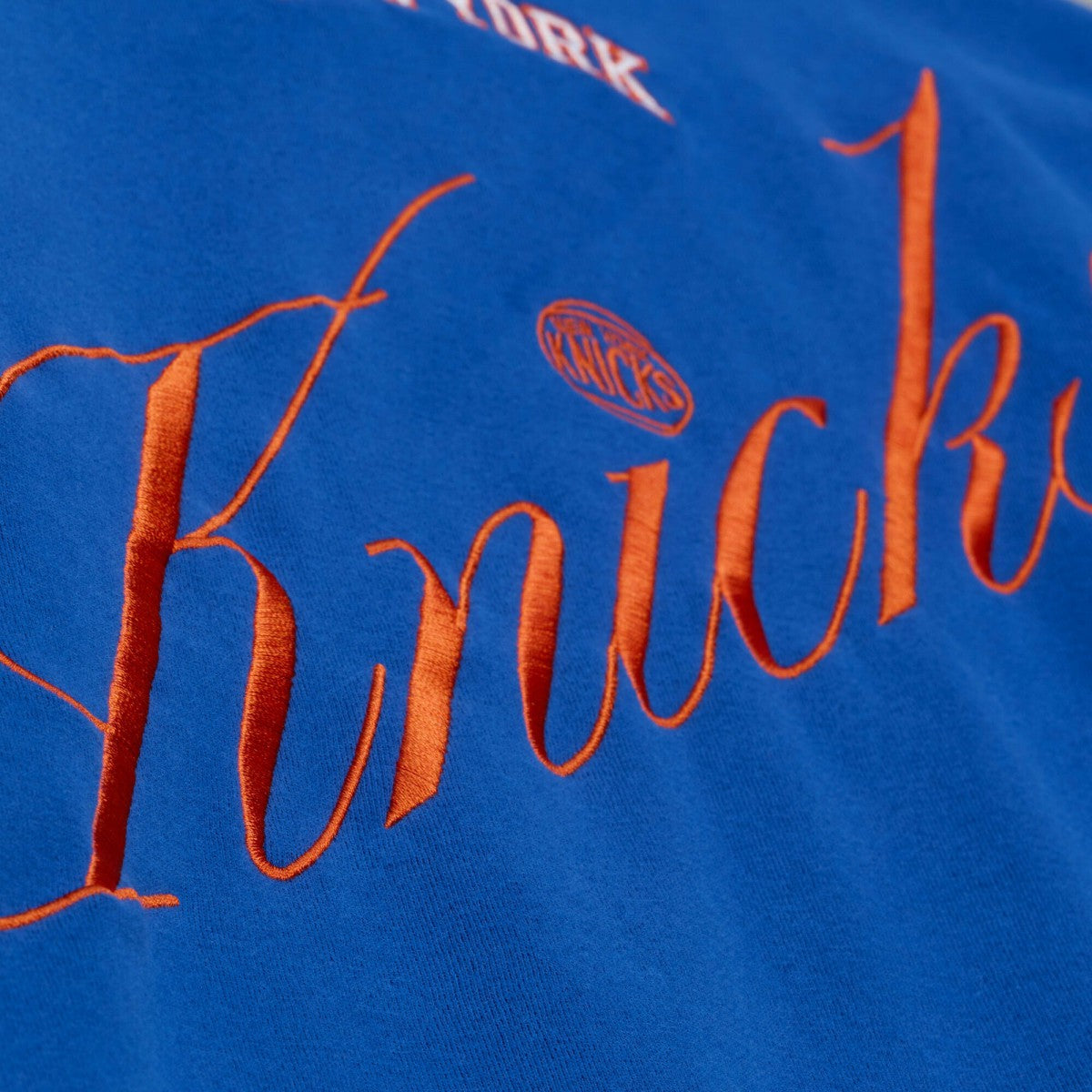 New York Knicks Women's Hardwood Classics Script Lightweight Sweatshirt Royal