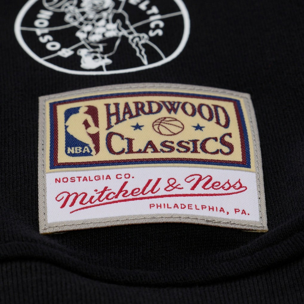 Boston Celtics Women's Hardwood Classics Script Lightweight Sweatshirt Black