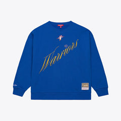 Golden State Warriors Women's Hardwood Classics Script Lightweight Sweatshirt Royal