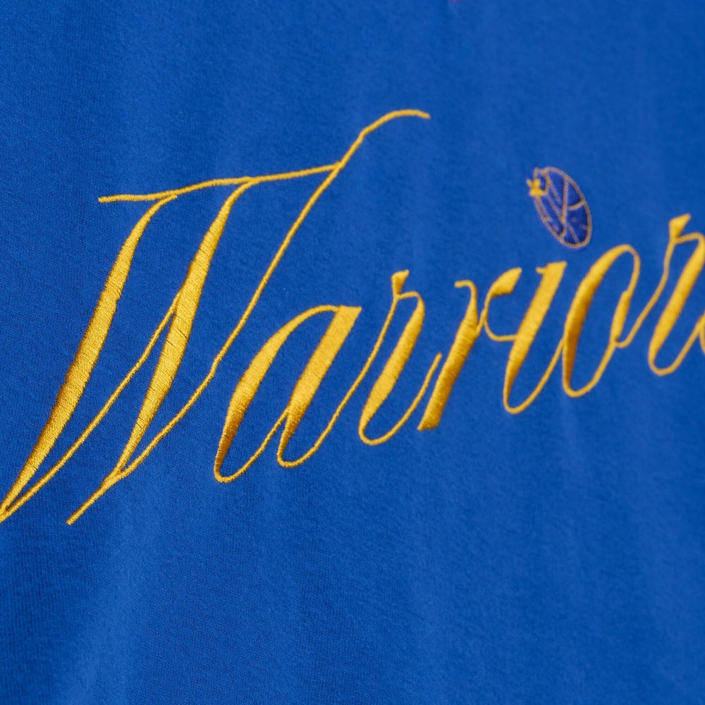 Golden State Warriors Women's Hardwood Classics Script Lightweight Sweatshirt Royal