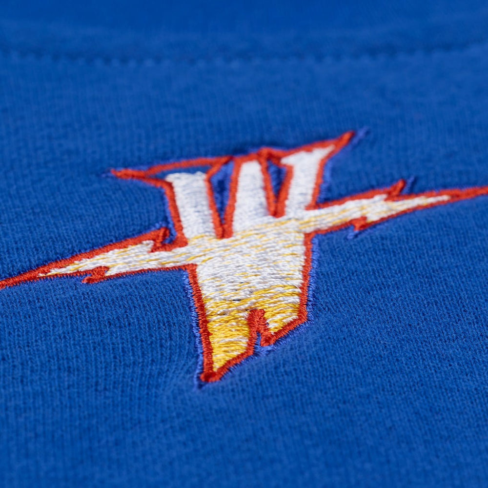 Golden State Warriors Women's Hardwood Classics Script Lightweight Sweatshirt Royal
