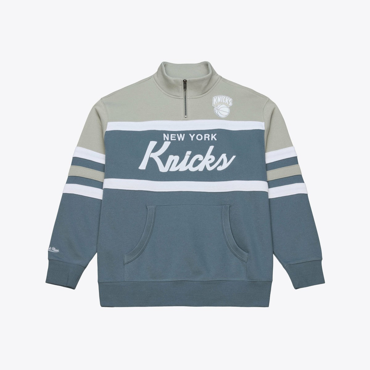 New York Knicks Thunderstorm Head Coach Quarter-Zip Jacket Blue