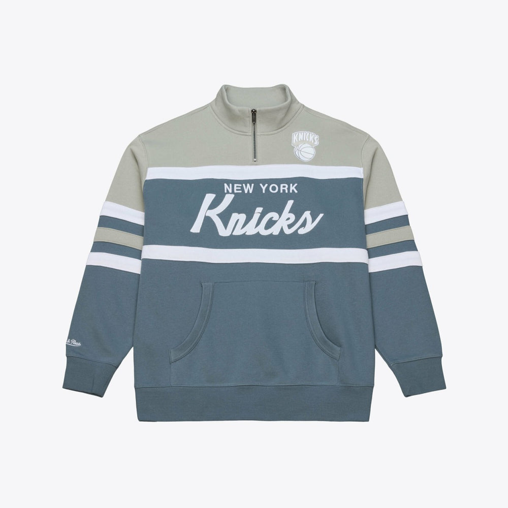 New York Knicks Thunderstorm Head Coach Quarter-Zip Jacket Blue