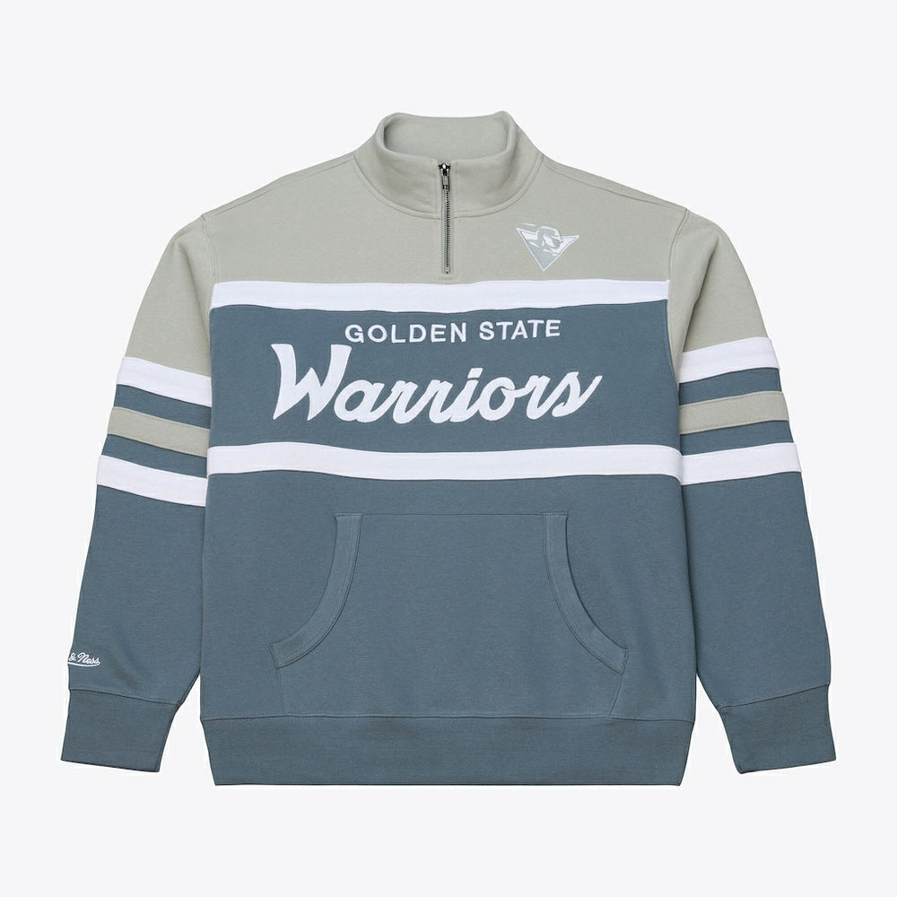 Golden State Warriors Thunderstorm Head Coach Quarter-Zip Jacket Blue