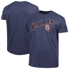 San Diego Padres Champion Cooperstown Wordmark Lockup Tri-Blend T-Shirt - Navy T-shirts