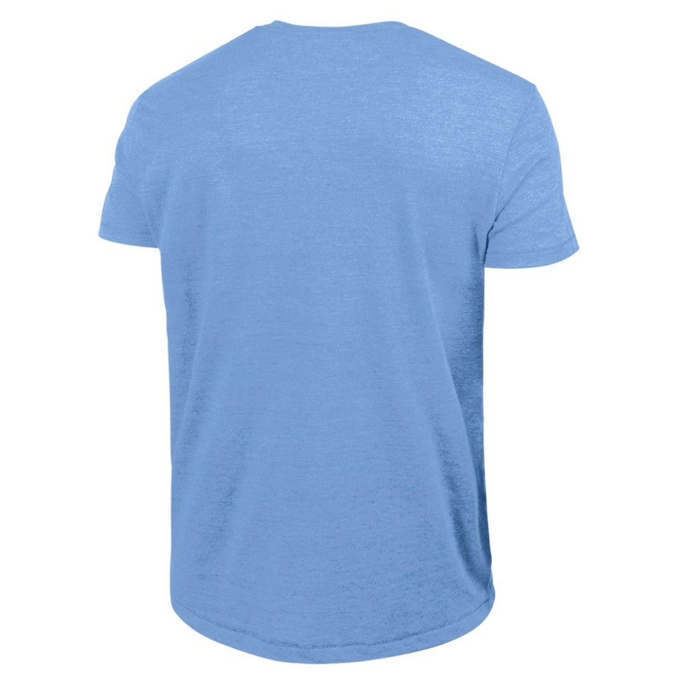 Texas Rangers Champion Cooperstown Wordmark Lockup Tri-Blend T-Shirt - Light Blue T-shirts