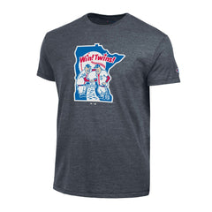 Minnesota Twins Champion Cooperstown Logo Tri-Blend T-Shirt - Navy T-shirts