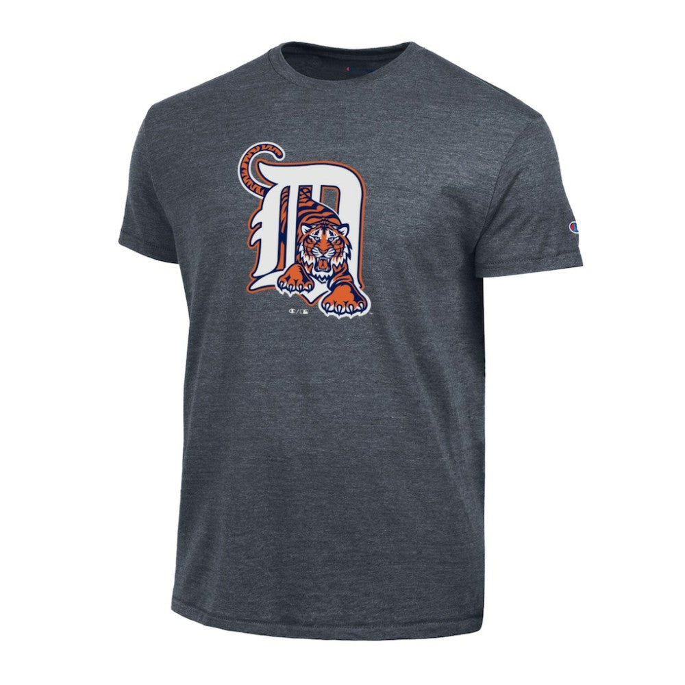 Detroit Tigers Champion Cooperstown Logo Tri-Blend T-Shirt - Navy T-shirts