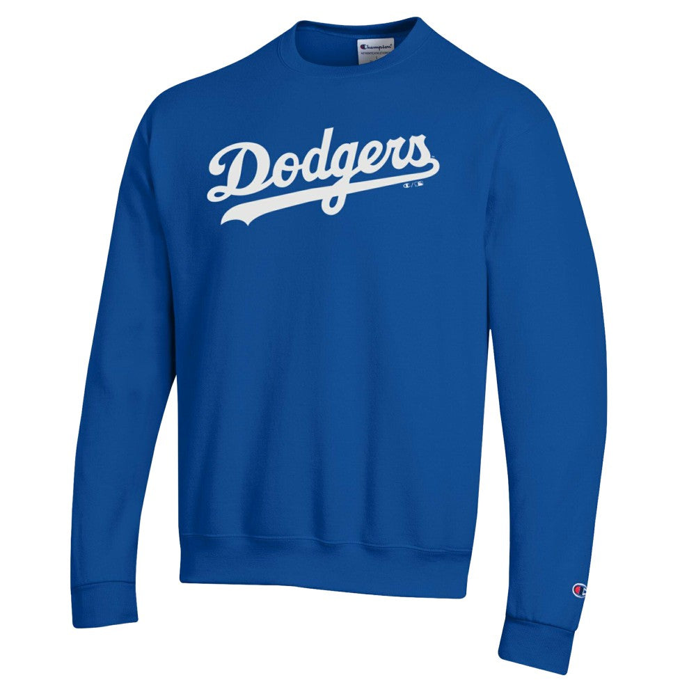 Los Angeles Dodgers Champion Powerblend Wordmark Sweatshirt - Royal Sweatshirts