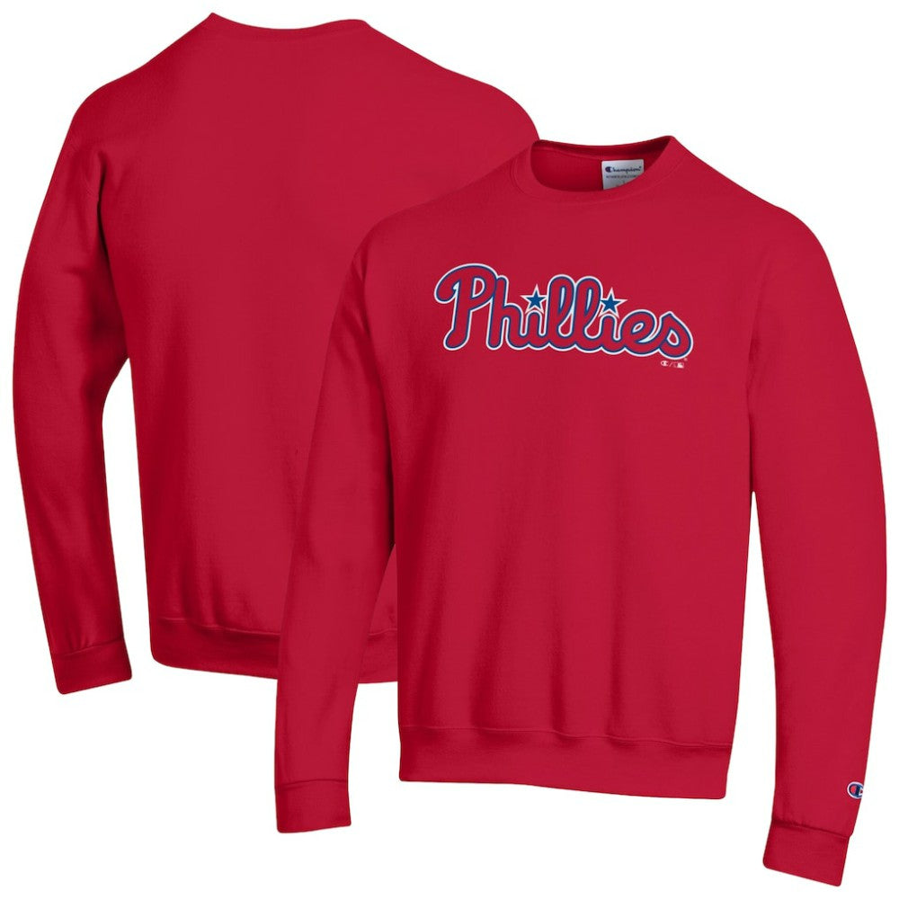 Philadelphia Phillies Champion Powerblend Wordmark Sweatshirt - Red Sweatshirts