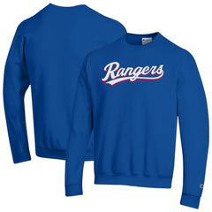 Texas Rangers Champion Powerblend Wordmark Sweatshirt - Royal Sweatshirts