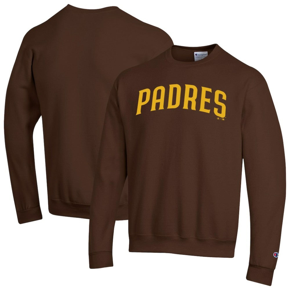 San Diego Padres Champion Powerblend Wordmark Sweatshirt - Brown Sweatshirts