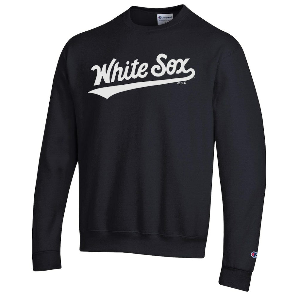 Chicago White Sox Champion Powerblend Wordmark Sweatshirt - Black Sweatshirts