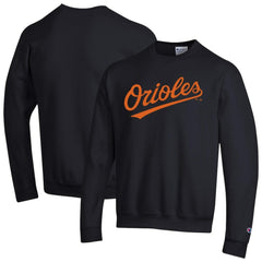 Baltimore Orioles Champion Powerblend Wordmark Sweatshirt - Black Sweatshirts