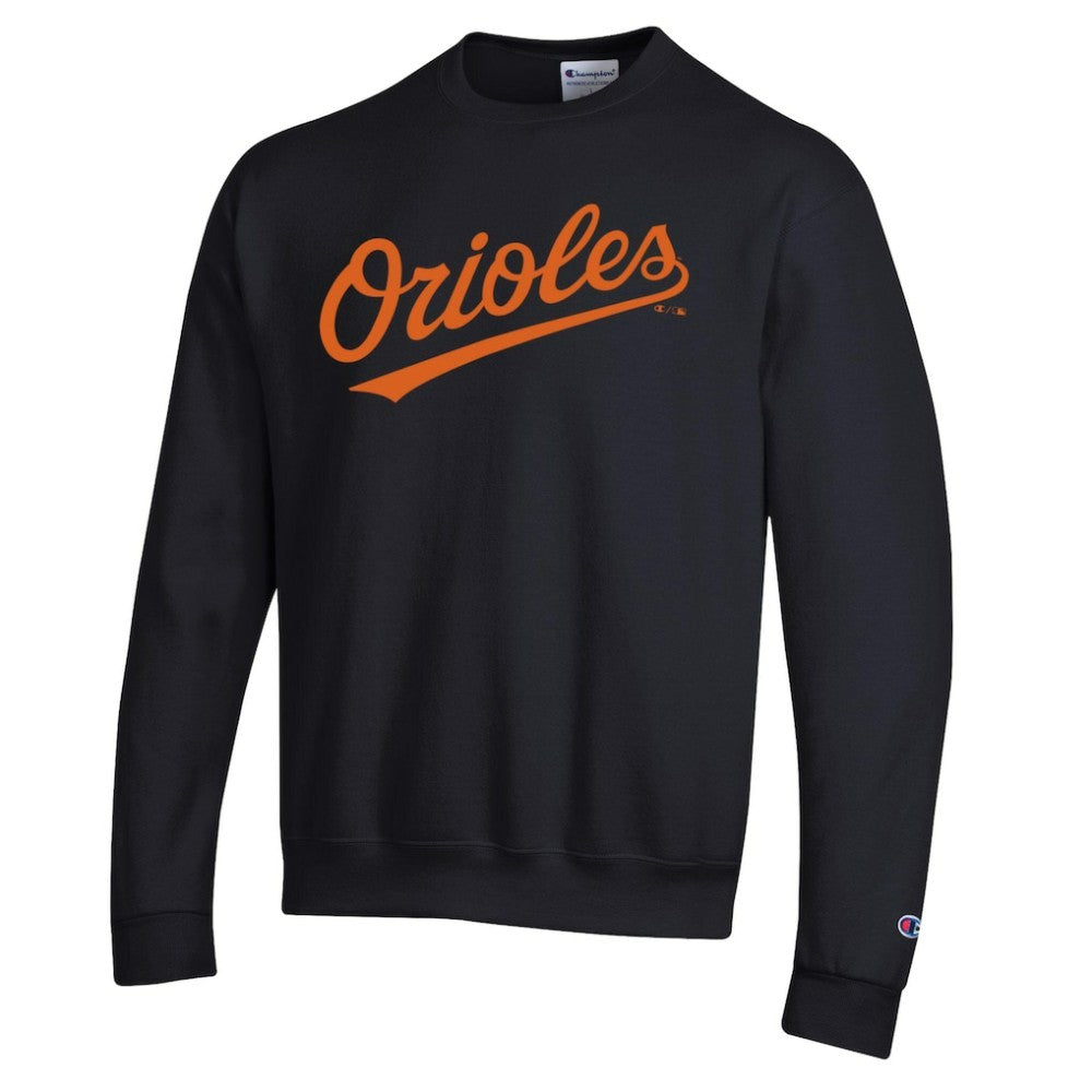 Baltimore Orioles Champion Powerblend Wordmark Sweatshirt - Black Sweatshirts