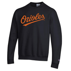 Baltimore Orioles Champion Powerblend Wordmark Sweatshirt - Black Sweatshirts