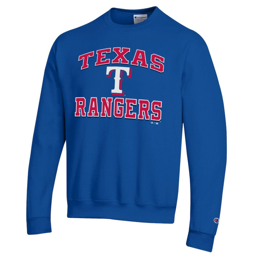 Texas Rangers Champion Heart & Soul Powerblend Sweatshirt - Royal Sweatshirts