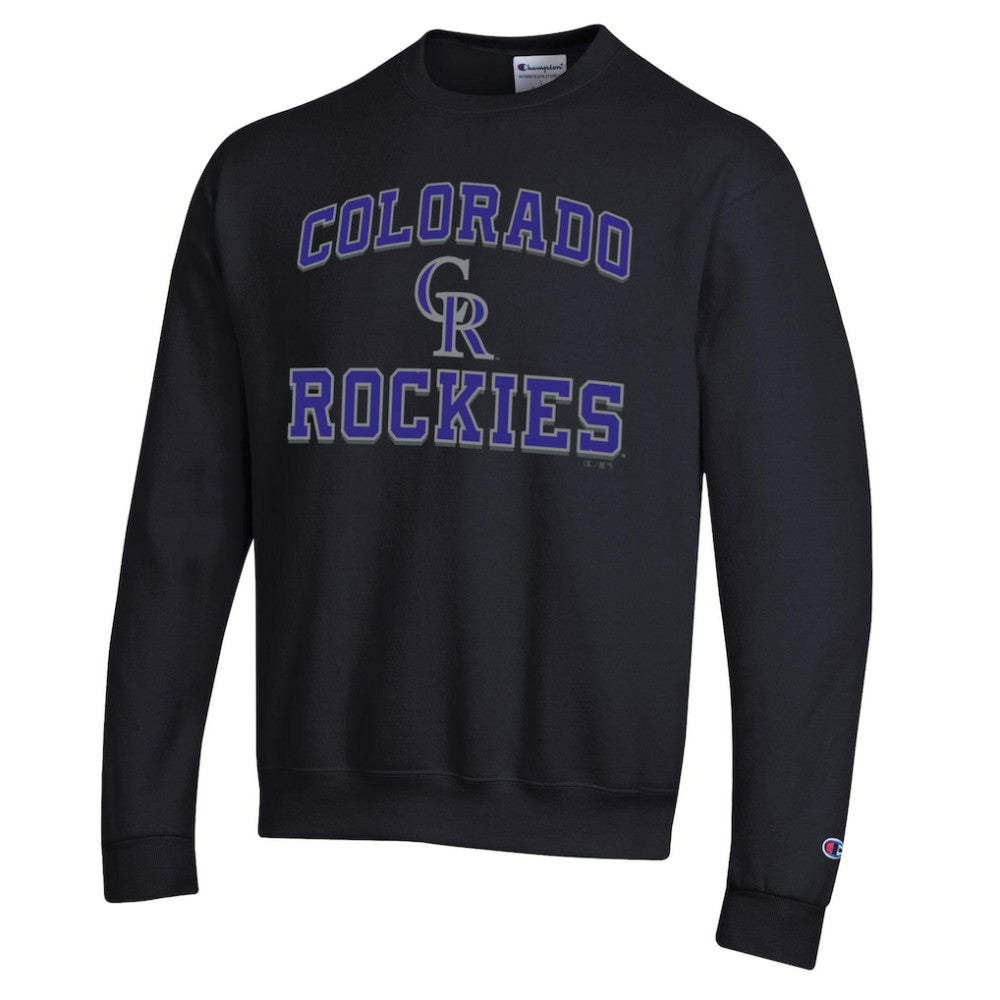 Colorado Rockies Champion Heart & Soul Powerblend Sweatshirt - Black Sweatshirts