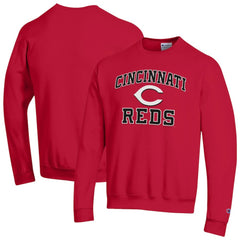 Cincinnati Reds Champion Heart & Soul Powerblend Sweatshirt - Red Sweatshirts