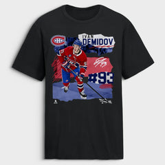 NHL Ivan Demidov Montreal Canadiens Fresh Ice T-Shirt - Black