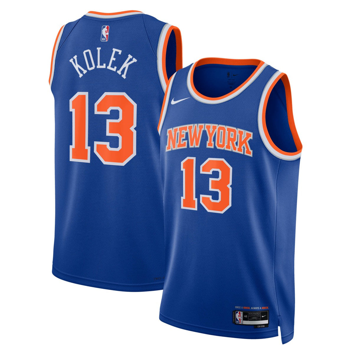 Tyler Kolek New York Knicks Unisex Swingman Jersey Icon Edition Blue