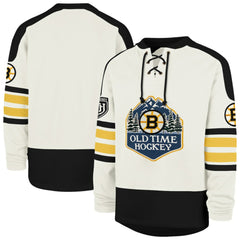 NHL Boston Bruins '47 Pond Hockey Trio Eternal Lacer Sweatshirt - Cream