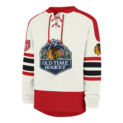 NHL Chicago Blackhawks '47 Pond Hockey Trio Eternal Lacer Sweatshirt - Cream