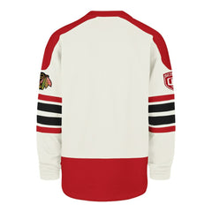 NHL Chicago Blackhawks '47 Pond Hockey Trio Eternal Lacer Sweatshirt - Cream