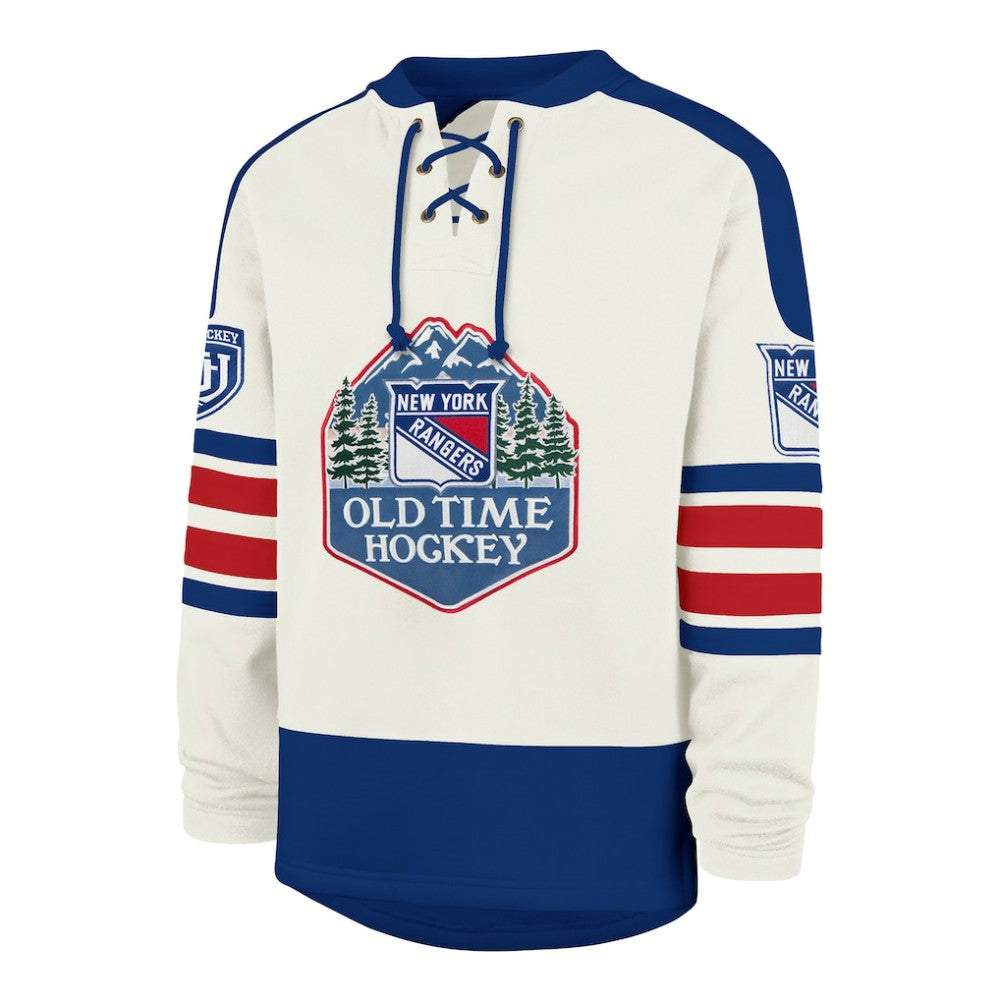 NHL New York Rangers '47 Pond Hockey Trio Eternal Lacer Sweatshirt - Cream