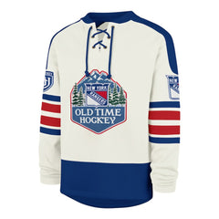 NHL New York Rangers '47 Pond Hockey Trio Eternal Lacer Sweatshirt - Cream