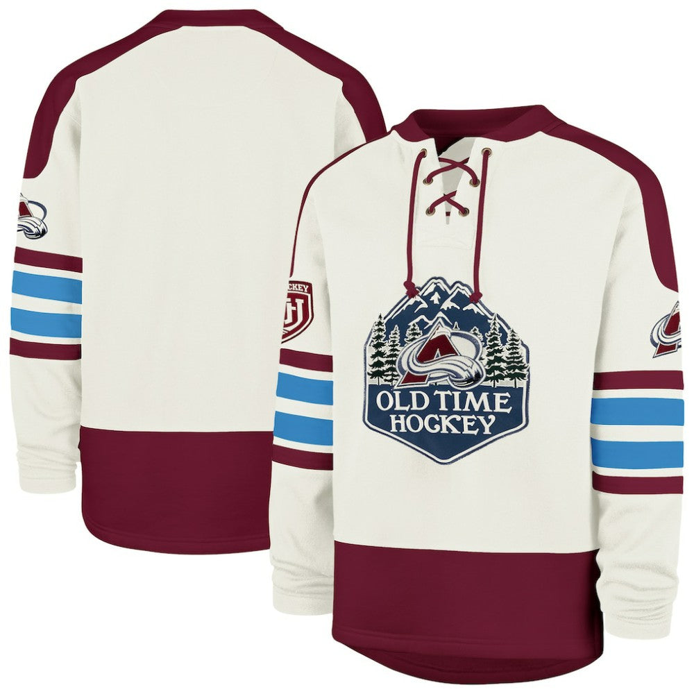 NHL Colorado Avalanche '47 Pond Hockey Trio Eternal Lacer Sweatshirt - Cream