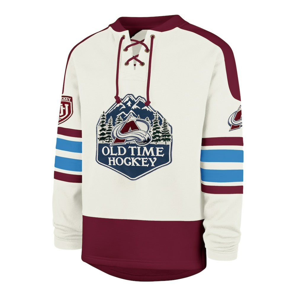 NHL Colorado Avalanche '47 Pond Hockey Trio Eternal Lacer Sweatshirt - Cream