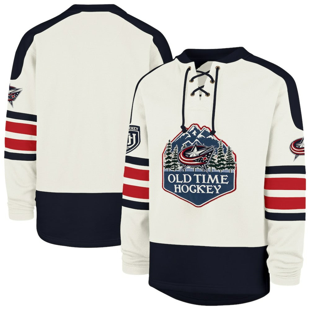NHL Columbus Blue Jackets '47 Pond Hockey Trio Eternal Lacer Sweatshirt - Cream