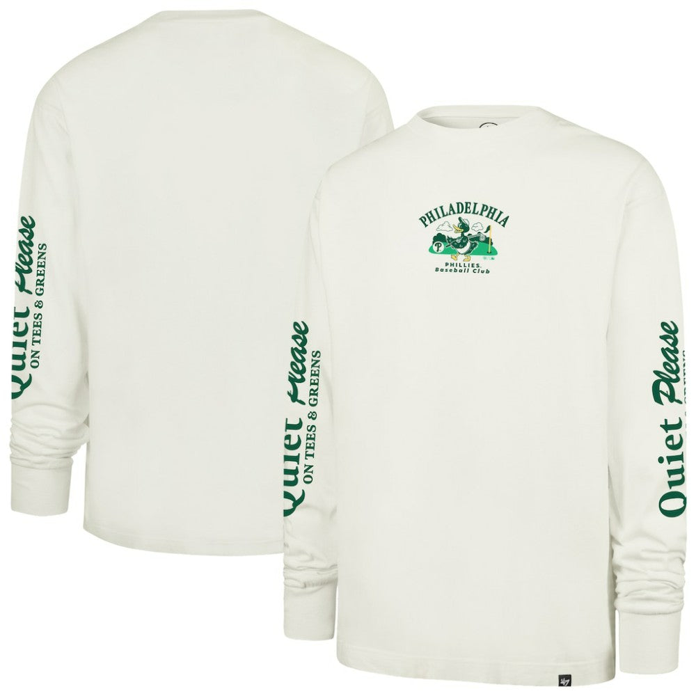 Philadelphia Phillies '47 Quiet Please Foundation Long Sleeve T-Shirt - Cream T-shirts