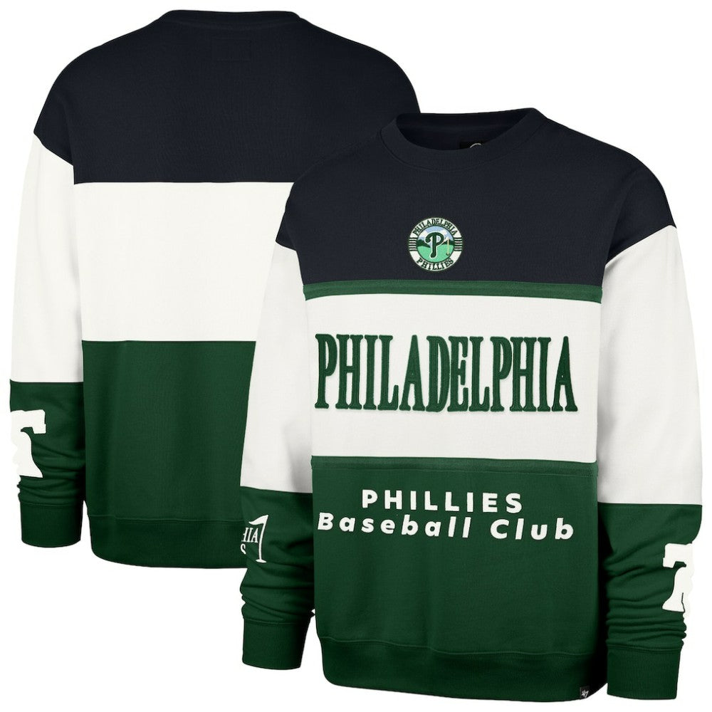Philadelphia Phillies '47 Tee Up Maximalist Fleece Sweatshirt - Green Sweatshirts