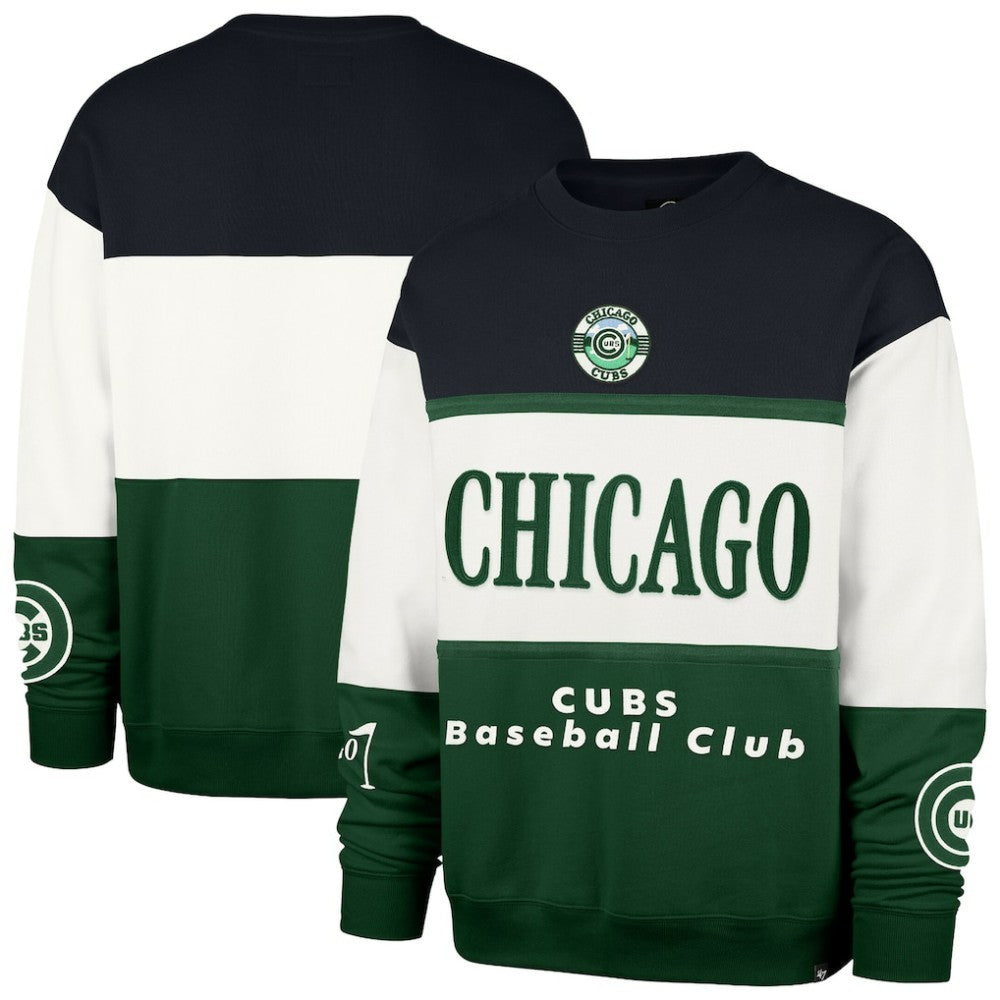 Chicago Cubs '47 Tee Up Maximalist Fleece Sweatshirt - Green Sweatshirts