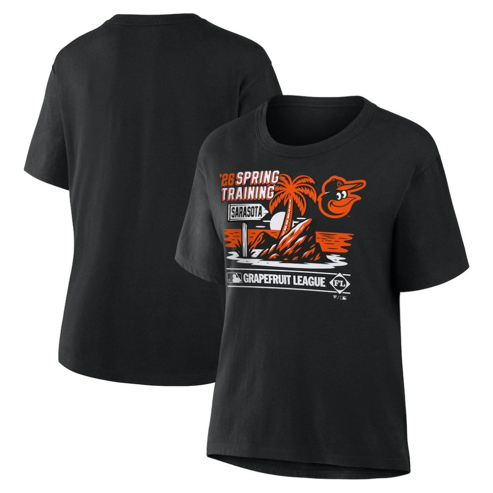 Baltimore Orioles Women's 2026 Spring Training Grapefruit League Hometown Special T-Shirt - Black T-shirts