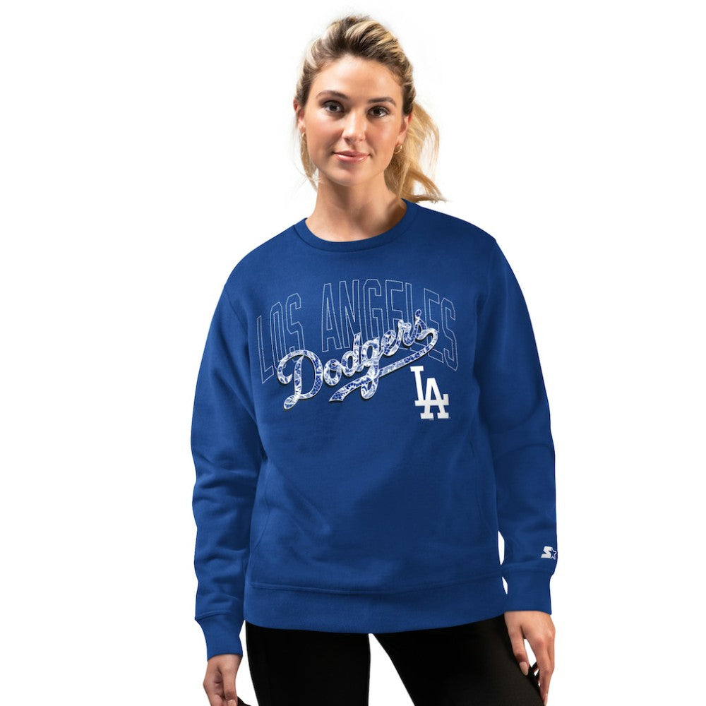 Los Angeles Dodgers Starter Women's Lace Classic Sweatshirt - Royal Sweatshirts