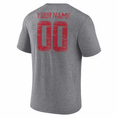 Arizona Diamondbacks Heritage Personalized Any Name & Number Tri-Blend T-Shirt - Gray T-shirts