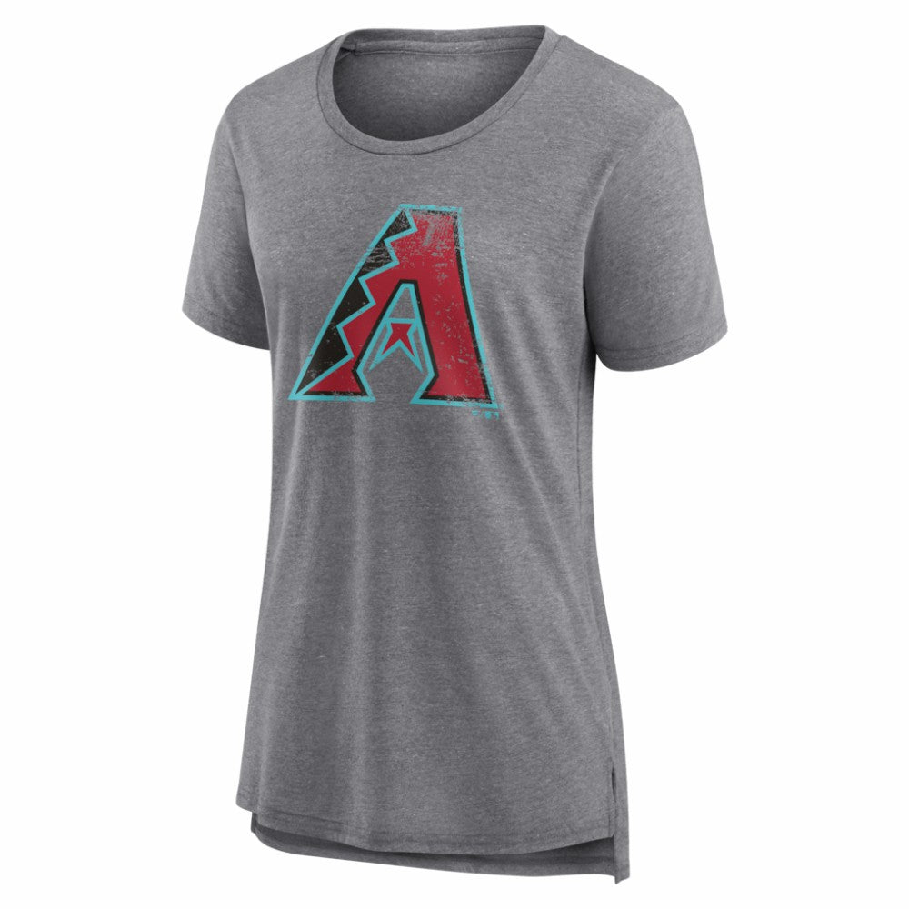 Arizona Diamondbacks Women's Heritage Personalized Any Name & Number Tri-Blend T-Shirt - Gray T-shirts