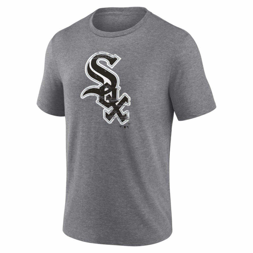 Chicago White Sox Heritage Personalized Any Name & Number Tri-Blend T-Shirt - Gray T-shirts