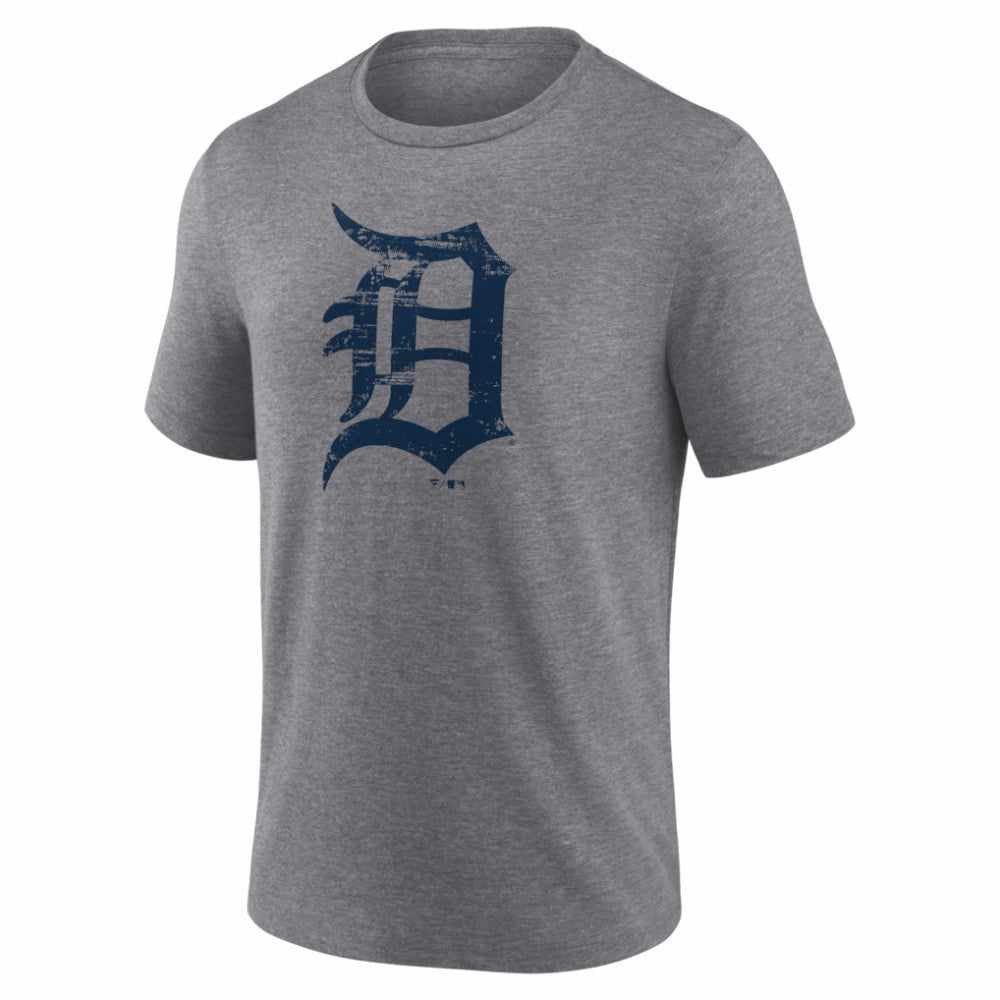 Detroit Tigers Heritage Personalized Any Name & Number Tri-Blend T-Shirt - Gray T-shirts