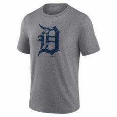 Detroit Tigers Heritage Personalized Any Name & Number Tri-Blend T-Shirt - Gray T-shirts