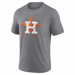 Houston Astros Heritage Personalized Any Name & Number Tri-Blend T-Shirt - Gray T-shirts