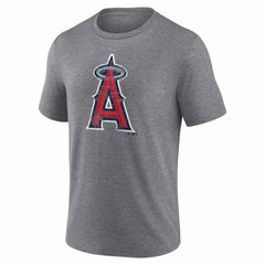 Los Angeles Angels Heritage Personalized Any Name & Number Tri-Blend T-Shirt - Gray T-shirts