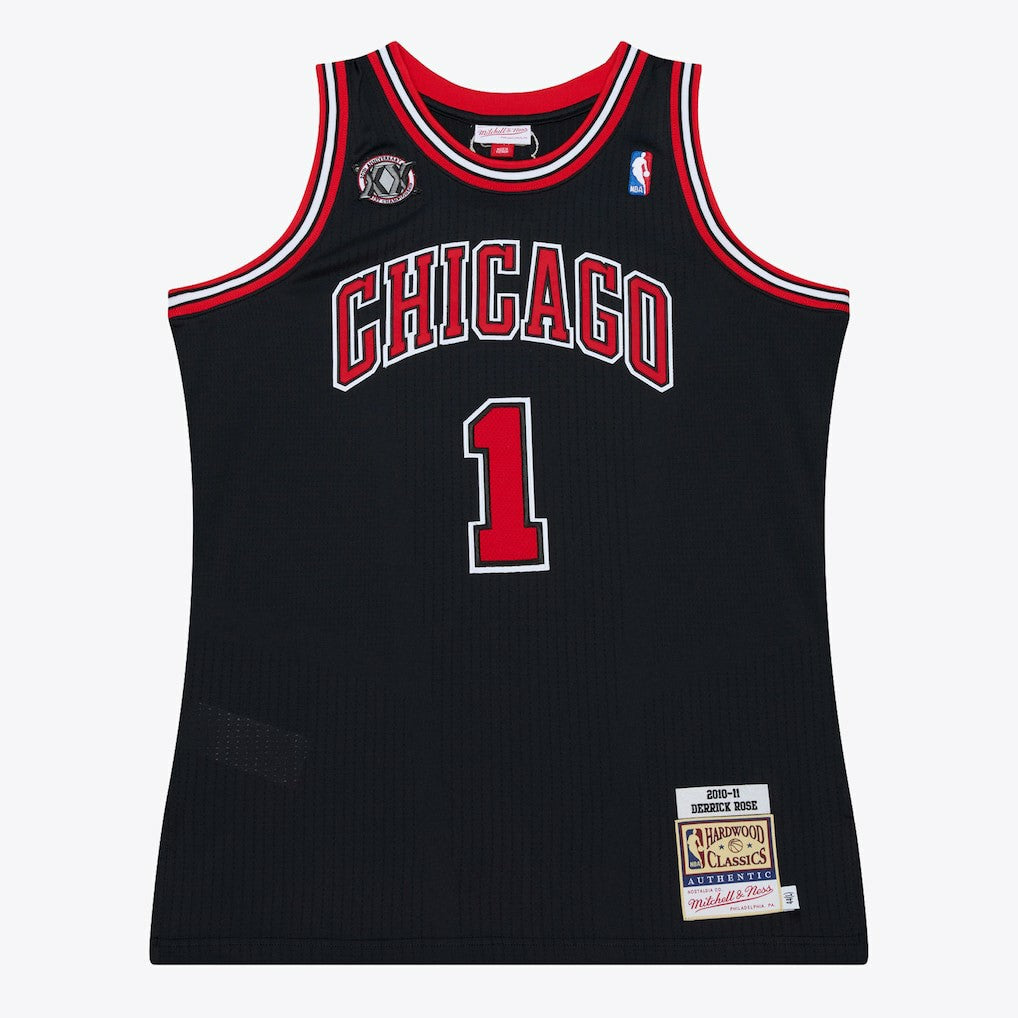 Derrick Rose Chicago Bulls 2010-11 Authentic Jersey Black