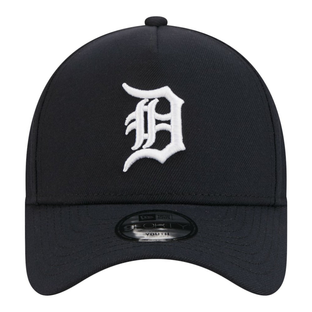 Detroit Tigers New Era Youth 9FORTY A-Frame Adjustable Hat - Navy Hats
